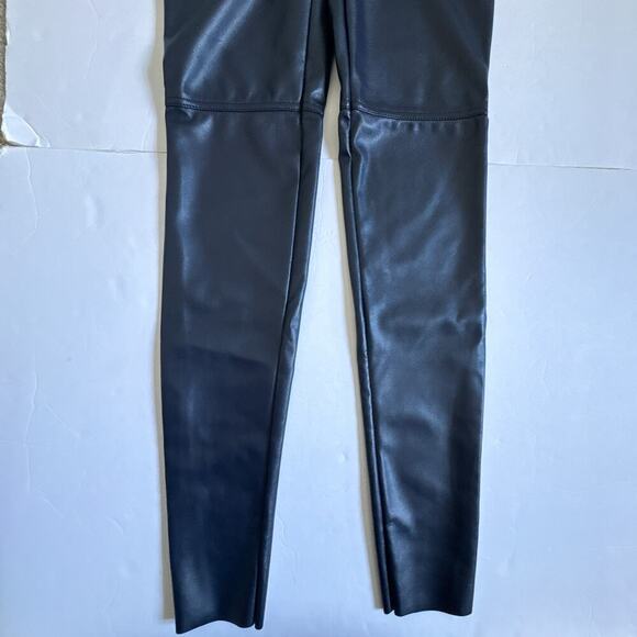 Wolford New Estella Navy Faux Leather Leggings size 36/ US 6 - Picture 7 of 12